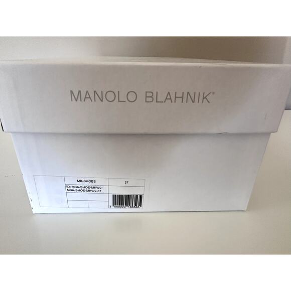 New Manolo Blahnik Suede Pumps Multicolor Black Green Pointy Toe Sz 37 Womens - Picture 7 of 7